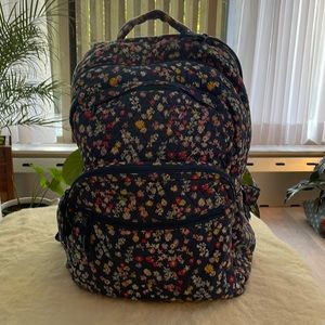 Vera Bradley large backpack, blue floural pattern. Has a little wear.